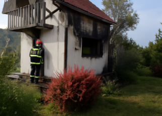 Intervenție Rapidă a Pompierilor la un Incendiu de Cabană în Cluj, Prevenind o Explozie