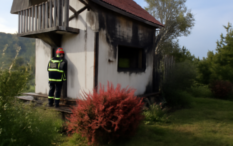 Intervenție Rapidă a Pompierilor la un Incendiu de Cabană în Cluj, Prevenind o Explozie