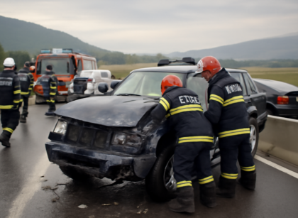 Un bărbat în vârstă de 70 de ani, transportat la spital după un accident pe DN1 în Cluj