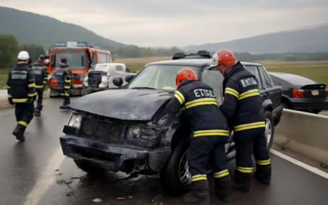 Un bărbat în vârstă de 70 de ani, transportat la spital după un accident pe DN1 în Cluj